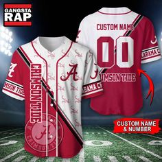 NCAA Alabama Crimson Tide Logo Team Sport Design Baseball Jersey Gear up and show your support for the iconic Alabama Crimson Tide with our NCAA Alabama Crimson Tide Logo Team Sport Design Baseball Jersey. Perfect for dedicated fans and athletes alike, this baseball jersey embodies the spirit of college athletics, giving you a stylish way to express your team loyalty while enjoying ultimate comfort during the spring baseball season. Crafted from high-quality polyester, this jersey is designed fo Tide Logo, Alabama Crimson Tide Logo, Crimson Tide Fans, Sport Jersey, Custom Baseball Jersey, Baseball Jersey Shirt, Gifts For Football Fans, Sport Design, Youth Baseball