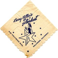 a napkin with the words, happy little's stardust on it