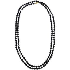 A chic vintage necklace! A single strand of jet-black Czech crystals fastened with a goldtone springring clasp. A simple and stylish long (60 in / 148 cm) rope necklace which can be worn single or double stranded. Black Long Necklace, Dramatic Necklace, Necklace Drawing, Jewelry Kit, Occasion Outfit, Coral Beads Necklace, Long Rope, Vintage Beads Necklace, Emerald Bead