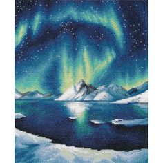 the aurora bore is shown in this cross stitch pattern