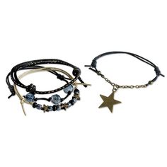 Star Gaze Bracelets | O Yeah Gifts! Bohemian Adjustable Bracelet With Star Charm, Adjustable Charm Bracelet With Star Charm For Everyday, Trendy Adjustable Jewelry With Star Charm, Adjustable Star Charm Bracelet, Adjustable Star Charm Bracelet For Everyday, Adjustable Everyday Bracelet With Star Charm, Adjustable Everyday Bracelets With Star Charm, Casual Adjustable Beaded Bracelet With Star Charm, Adjustable Black Bracelet With Star Charm