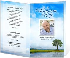 Funeral Program Samples or Funeral Bulletins: Treasure Single Fold Memorial Service Programs Templates Thank You Card Wording, Booklet Template, Special Text, Family Wishes, Rio Olympics