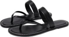 Classic Sandals With Ortholite Insole, Chic Slip-on Flip Flops, Spring Toe Loop Synthetic Slides, Spring Synthetic Toe Loop Slides, Classic Toe Post Sandals For Spring, Spring Synthetic Slides With Toe Loop, Black Slides With Single Toe Strap For Spring, Classic Synthetic Flip Flops For Spring, Classic Adjustable Slides For Spring