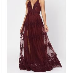 New With Tag - Gorgeous Dress In Original Packaging. Wine Maxi Dress, Prom Dress Websites, Formal Lace Dress, Dress Sites, Blush Maxi Dress, Dress Websites, Dresses Occasion, Red Dress Maxi, Maxi Dress Formal