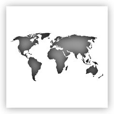 a black and white map of the world