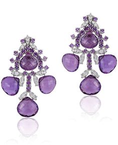 Briolette Earrings, Contemporary Fine Jewelry, Earring Styles, Italy Jewelry, Precious Jewels, Amethyst Earrings, Diamond Drop Earrings, Fine Jewellery Earrings, High Jewelry