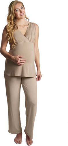 Everly Grey Analise During & After 5-Piece Maternity/Nursing Sleep Set | Nordstrom Comfortable Nursing-friendly Sleepwear, Spring Nursing Friendly Sleepwear, Fitted Matching Sleepwear Set, Spring Maternity Nursing Friendly Sleepwear, Fitted Comfortable Sleepwear For Lounging, Comfortable Fitted Sleepwear For Loungewear, Fitted Beige V-neck Sleepwear, Cotton Nursing-friendly Sleepwear For Maternity, Cotton Nursing Friendly Sleepwear For Maternity