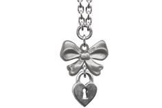 Bow Lock Sweet & Petite Necklace RW70-CR Cute Silver Metal Necklace, Pinterest Wishlist, Jocelyn Core, Cute Stuff To Buy, Petite Necklace, Hardware Jewelry, Alt Clothes, Cherry Earrings, Custom Jewellery