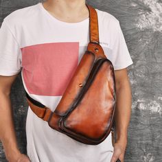 Quality Men Crazy Horse Leather Casual Fashion Waist Pack Chest Sling Bag Design One Shoulder Crossbody Bag For Male [23y 8m 22d] Brown Satchel Chest Bag For Business, Travel Brown Chest Bag With Mobile Phone Pocket, Travel Brown Chest Bag With Cell Phone Pocket, Brown Crossbody Chest Bag For Business, Brown Leather Chest Bag For Daily Use, Business Brown Crossbody Chest Bag, Brown Crossbody Chest Bag With Mobile Phone Bag, Brown Crossbody Chest Bag With Mobile Phone Pocket, Brown Crossbody Chest Bag With Phone Pocket