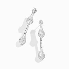 Cleo Full Diamond Drop Earrings Marli New York White Diamond Luxury Drop Diamond Earrings For Pierced Ears, Luxury White Gold Long Drop Earrings, Luxury Diamond Teardrop Linear Earrings, Luxury Teardrop Diamond Linear Earrings, Luxury Diamond Dangle Earrings With Pave Setting, Timeless Diamond Earrings With Pave Setting For Evening, Luxury Pave Set Diamond Dangle Earrings, Luxury Drop Earrings With Pave Setting, Luxury Linear Drop Earrings With Single Cut Diamonds