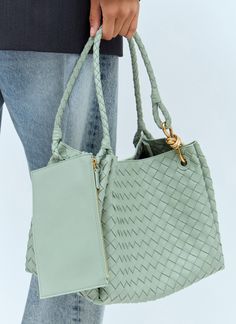 Large Parachute shoulder bag in Intrecciato woven leather. Twin top handles Open top with interior magnetic fastening Intrecciato weave One main compartment Interior detachable zip pouch Made in Italy 100% Leather Color: Green Code: 796571 VCPPT 3401 SKU: bov0257063grn Our Products Are 100% Genuine. In All Cases We Stand By The Authenticity Of Every Product Sold On Our Site. Louis Vuitton Shoulder Bag, Zip Pouch, Open Top, Green Bag, Chanel Handbags, Bottega Veneta, Top Handle, Clutch Bag, Prada