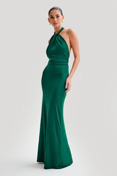 For the perfect guestThe ELYNA Slinky Halter Maxi Dress is the epitome of elegance and allure. Its halter neckline and ruched centre front exude sophistication, while the low back adds a touch of sultry charm. With ruched centre back detail, this dress offers a flattering silhouette from every angle. Designed to hug your curves, its bodycon fit accentuates your figure effortlessly. Perfect for any special occasion, the maxi length adds drama and elegance to your ensemble. Embrace timeless style Wedding Wardrobe, Maxi Dress Sale, Halter Maxi Dress, Halter Maxi, Halter Maxi Dresses, Swimwear Sale, Halter Neckline, The Low, Festival Outfits