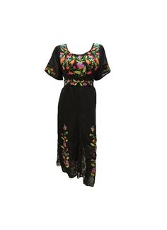 Material: Polyester- Lining to knees: 100% Cotton Size: M- Bust: 38''- Sleeve length: 9''- Length: 49'' Size: L/XL- Bust: 40''- Sleeve length: 9''- Length: 49'' - Boho - Gothic  - Lace panels - Floral embroidery - Fit & Flare - Scoop neck - Slight sheer Material( Below waist)  - 3/4 Lining to knee -Elasticated waist( back as shown in picture) (4930) Traditional A-line Embroidered Dress, Floor-length Embroidered Dress With Multicolor Embroidery, Floor-length Multicolor Embroidered Dress, Fitted Maxi Dress With Floral Embroidery, Long Floral Embroidered Festive Dress, Traditional Embroidered A-line Dress, Festive Multicolor Embroidery Maxi Dress, Multicolor Maxi Dress With Floral Embroidery, Floor-length Dress With Multicolor Embroidery For Parties