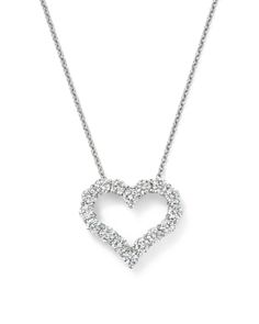 Sparkling diamonds set in 14K white gold create a sweet, heart shaped pendant necklace. Latest Necklace Design, Heart Shaped Diamond Necklace, Diamond Bracelet Design, Robe Hooks, Heart Shaped Pendant Necklace, Heart Shaped Pendant, Diamond Heart Pendant Necklace, Heart Necklace Diamond, Heart Shaped Necklace