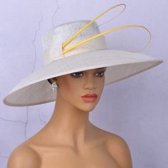 Hello!Welcome to our shop of  365daysCreations product information: Season:All Season Gender:Female Material:sinamay,100% straw Head size:57cm(22.44 inches),also can be adjustable Brim width:about 6''(15.2cm),the whole hat size is 48x46cm Trimming:feathers/sinamay/ostrich spine Sweatband:satin with satin ribbon to adjust the size Color:ivory,yellow Brimmed Sinamay Fascinator For Church, Brimmed Mini Hat For Church In Sinamay, Church Brimmed Mini Hat In Sinamay, Church Sinamay Mini Hat With Brim, Church Mini Hat In Sinamay, Fitted Sinamay Hat For Church, Church Hat In Sinamay, Sinamay Fascinator With Short Brim For Church, Church Fascinator With Short Brim In Sinamay