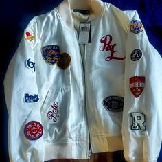 Brand New Pilot Jacket With Tags. Ralph Lauren Polo Pilot Jacket. White Patchwork Outerwear For Work, Designer White Long Sleeve Outerwear, Pilot Jacket, Ralph Lauren Polo, Polo Ralph, Polo Ralph Lauren, Color White, Ralph Lauren, Jackets & Coats