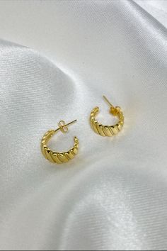 Katherine Grey Charlotte Hoop Earrings Minimalist Plated Hoop Earrings, 14k Yellow Gold Plated Hoop Earrings, Trendy Yellow Gold Hoop Earrings For Anniversary, Everyday Plated Hoop Earrings, Minimalist Gold-plated Hoop Earrings, Small Hoop Plated Earrings For Gift, Small Plated Hoop Earrings Gift, Gift Plated Small Hoop Earrings, Gift Small Hoop Plated Earrings