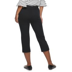 Women's Croft & Barrow® Effortless Stretch Capris | Kohls Stretch Cropped Leg Pants With Pull-on Style, Fall Cropped Leg Pull-on Style Pants, Fall Cropped Leg Pull-on Pants, Fall Cropped Leg Pants With Pull-on Style, Spring Wide Leg Stretch Pants, Loosely Fitted Cotton Capris, Fitted Cotton Cropped Leg Bottoms, Pull-on Comfort Stretch Cropped Pants, Comfort Stretch Cropped Pants With Pull-on Style