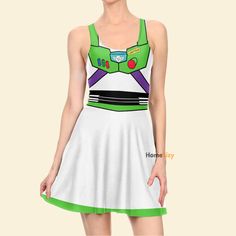 Dress to impress with this sleeveless skater dress! The soft fabric and flared skirt give it an elegant twist that brings out the intricate design with a beautiful vibrancy. PRODUCT DETAILS: • 82% polyester, 17% spandex • Fabric weight: 6.78 oz/yd² (230 g/m²), weight may vary by 5% • Smooth and elastic fabric • Mid-thigh length flared skirt • Elastic waistline • Overlock seams, coverstitch hemline Please allow the 20% difference between advertised images and the actual item you received as somet Retro Sleeveless Dress For Costume Party, Summer A-line Mini Dress For Costume Party, Sleeveless Mini Dress For Spring Cosplay, Fitted Disney Cosplay Dresses, Disney Cosplay Fitted Dress, Fitted Disney Dresses For Cosplay, Fitted Disney Style Dress For Cosplay, Multicolor Disney Dresses For Summer, Disney Multicolor Summer Dresses