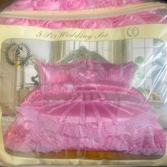 there is a pink bed in the package