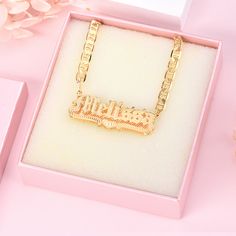 Material: Copper, 925 Sterling Silver. Color: Gold. Process: Gold plated. Chain Length: 14",16",18",20",22". Recipient: Women, Mom, Wife, Girl Friend, Children. Product Type: Personalized Jewelry. Gift Type: Necklace. Occasions: Valentine's Day, Mother's Day, Christmas, Birthday, etc. Necklace Type: Name Necklace. Brand: Silviax Jewelry. Item: 2021NE0088 Personalized Gold Necklaces With Meaningful Style, Gold Necklace With Name In Meaningful Style, Meaningful Personalized Gold Necklaces, Gold Custom Name Necklace For Anniversary, Personalized Gold Necklaces, Custom Gold Name Necklace For Anniversary, Custom Gold Necklace With Name For Anniversary, Custom Name Gold Necklace For Anniversary, Personalized Meaningful Gold Necklaces