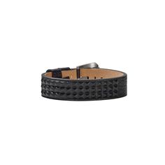 "Add a little edge to your outfit with this Bulova Men's Precisionist black leather belt-strap bracelet. Click on this JEWELRY & WATCHES GUIDE to learn about fit, styles, materials and more! Add a little edge to your outfit with this Bulova Men's Precisionist black leather belt-strap bracelet. Click on this JEWELRY & WATCHES GUIDE to learn about fit, styles, materials and more! FEATURES Belt design Embossed stud detailsBAND Band type: strap Material: leather Clasp: buckle Band length: 150 mm Cir Classic Black Bracelet With Wrist Strap, Classic Black Bracelets With Wrist Strap, Adjustable Black Leather Belt Bracelet, Black Adjustable Belts For Business, Formal Adjustable Leather Strap Bracelets, Formal Adjustable Leather Strap Bracelet, Edgy Black Leather Band Bracelet, Modern Adjustable Belts For Everyday Wear, Modern Adjustable Everyday Belts