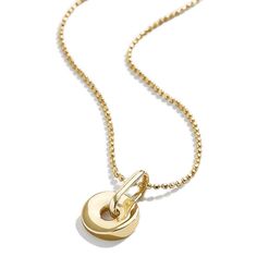 PRICES MAY VARY. We could all use a well-rounded pendant necklace in our arsenal. This 14K gold plated necklace features a modern circular pendant that goes with just about everything. Plus, it's fastened on a gold ball chain with an adjustable closure, so you can choose the fit that works for you. Materials: 14K gold plated brass. Closure: Lobster Clasp Allergy Information: Hypoallergenic Measurements: Length: 18"; 2" extender. Pendant Size: .51". Perfect for Birthday, Valentines Day, Anniversa Modern Gold Plated Round Pendant Necklace, Yellow Gold Metal Charm Necklace With Round Pendant, Yellow Gold Round Pendant Charm Necklace, Modern Yellow Gold Pendant Charm Necklace, Modern Yellow Gold Round Pendant Charm Necklace, Modern Gold Charm Necklace, Modern Gold Metal Charm Necklaces, Modern Gold Metal Charm Necklace, Modern Yellow Gold Round Disc Jewelry