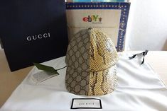 ad eBay - Gucci Hat M Half Peyton GG Sup + Python J E Beige/Ebony + Explosiv sz. M (58cm) - Buy Now, click the link (eBay) Gucci Hat, Hat Style, Men Clothing, Accessories Men, Hat Fashion, Python, Buy Now, Accessories Hats, Shoe Accessories