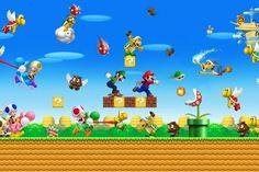 the super mario bros game is shown in this screenshot from nintendo's wii