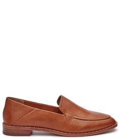 Vince Camuto Cretinian Leather Loafers | Dillard's Flat Heel Slip-ons With Leather Footbed For Work, Workwear Flats With Leather Footbed And Plain Toe, Leather Footbed Flats For Work With Plain Toe, Flat Heel Slip-ons With Stitched Sole For Work, Brown Synthetic Loafers For Work, Classic Brown Synthetic Loafers, Flat Slip-ons With Brogue Detailing For Work, Workwear Slip-ons With Leather Lining And Almond Toe, Leather Sole Slip-on Flats For Work