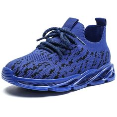 DDADAWEN Unisex Sneakers for Kids. Size: M.  Color: Blue. Blue Slip-resistant Running Shoes For Jogging, Blue Scratch-resistant Lace-up Sneakers, Blue Sneakers With Elastic Laces And Round Toe, Blue Slip-resistant Synthetic Sneakers, Non-slip Round Toe Running Shoes For School, Non-slip School Running Shoes, Blue Scratch-resistant Running Shoes, Blue Breathable Running Shoes With Round Toe, Blue Scratch-resistant Running Shoes For Sports