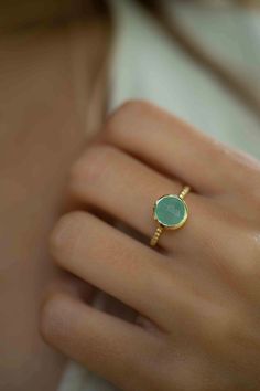 Tessy Ring * Aqua Chalcedony * Gold Plated * BJR222 – ByCila, Inc Custom Made Hats, Aqua Chalcedony, Metal Bands, Gold Plated Jewelry, Jewelry Plate, Base Metal, Handmade Ring, Statement Rings, Birthstone