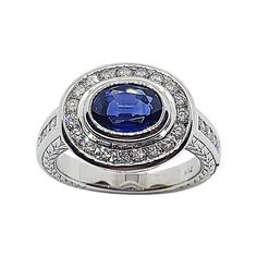 Blue Sapphire 1.52 carats with Diamond 0.58 carat Ring set in 18 Karat White Gold Settings Width: 1.5 cm Length: 1.2 cm Ring Size: 53 Total Weight: 7.79 grams "We first opened doors in 1980 when it was then situated in the vicinity of the Victory Monument; a small and modest storefront with a couple of counters. From its humble beginnings to where it stands today, our company has proven its abilities as a jeweler. Since the beginning, we have been supplying fine quality pieces to dealers, wholes Luxury Gia Certified Platinum Gemstones, Luxury Brilliant Cut Sapphire Gemstones, Luxury Sapphire Gemstones With Brilliant Cut, Classic Platinum Gemstones Gia Certified, Classic Gia Certified Platinum Gemstones, Gia Certified Platinum Classic Gemstones, Luxury White Gold Gia Certified Gemstones, Luxury Gia Certified White Gold Gemstones, Luxury Oval Sapphire Ring With Polished Finish