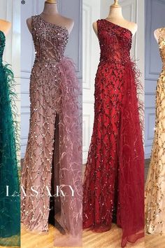 Lasaky - Exquisite and Elegant Sleeveless Glittering Solid-Colored Slim Fit Long Evening Gown Sparkling Sleeveless Evening Dress For Wedding, Sleeveless Party Gown With Sweep Train, Glamorous Sleeveless Gown For Evening, Sleeveless Evening Dress For Banquet Holiday, Sleeveless Sequined Gown For Banquet, Sparkling Sleeveless Gala Evening Dress, Sleeveless Gown With Sweep Train For Party Season, Sleeveless Gown For Gala And Party Season, Sleeveless Prom Gown For Holiday