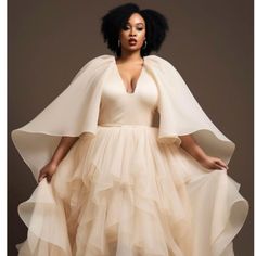 Champagne Colored High/Low Dress Size 3xl (22-24) New Evening Dress Plus Size, Plus Size Ball Gown, Champagne Color Dress, Tulle Maxi Dress, Wedding Dress Champagne, Housing Ideas, Wedding Renewal, Gown Plus Size, Plus Size Formal