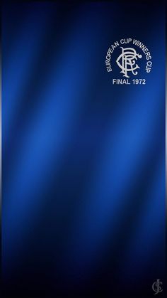 the european cup winners logo is shown on a dark blue background with white letters and lines