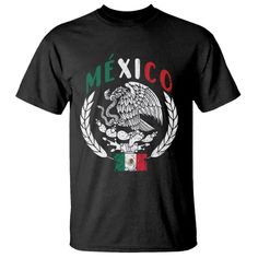 Mexican Flag Eagle T Shirt Viva Mexico Latino Hispanic HeritageOur T-Shirts are custom-made to order and handcrafted to the highest quality standards. ----Product Details---- 5.3 oz., 100% preshrunk cotton. Taped shoulder-to-shoulder. Seamless rib at neck. Coverstitched collar and sleeves. Seamless rib at neck. Processing time: 4 - 7 business days. Shipping time: 3 - 5 business days. Made in the United States. ----Care Instruction---- Machine wash cold. Tumble dry medium. Do not bleach. ----Note---- Please refer to the SIZE CHART for accurate sizing, and allow a slight ±1 inch difference due to manual measurement. Colors may slightly vary due to different lighting conditions. The final product's design may slightly shift in position due to the manual cut and sew procedure. Thank you for co Mexican Flag Eagle, Mexico Eagle, Mexico Shirts, Eagle T Shirt, Mexican Flag, Mexican Flags, Hispanic Heritage Month, Hispanic Heritage, Heritage Month