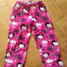 Need In Xxs/Xs Or Youth 12-14 Around There Hello Kitty Plush Pj Pants, Y2k Pajama Pants, Hello Kitty Pyjamas Pants, Pink Heart Print Bottoms For Loungewear, Cute Pink Sleepwear Long Pants, Cute Pink Sleepwear With Long Pants, Cute Pink Bedtime Pants, Fitted Pink Bottoms For Sleepover, Cute Pink Fitted Pants