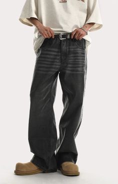 Brush Wax Denim Jeans - chiclara