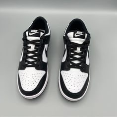 Nike Dunk Low Panda: Black & White Women's Edition Size 8 Created For The Hardwood But Taken To The Streets, The '80s B-Ball Icon Returns With Perfectly Shined Overlays And Classic Team Colors. With Its Iconic Hoops Design, The Nike Dunk Low Channels '80s Vintage Back Onto The Streets While Its Padded, Low-Cut Collar Lets You Take Your Game Anywhere In Comfort. Benefits The Crisp Leather On The Upper Has A Slight Sheen, Ages To Soft Perfection And Features Durable Overlays Reminiscent Of '80s B- Classic Nike Custom Sneakers With Laces, Classic Nike Lace-up Sneakers, Classic Nike Custom Sneakers, Classic Nike Lace-up Custom Sneakers, Nike Classic Custom Sneakers With Boost Midsole, Classic Nike Custom Sneakers With Boost Midsole, Classic Black Sneakers With Boost Midsole, Classic Black Lace-up Sneakers, Nike Black Custom Sneakers With Boost Midsole