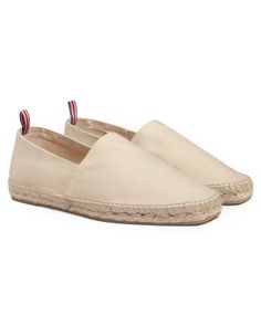 Castaner Pablo Espadrilles - Ivory Canvas | Moccasins | Huckberry Casual Beach Loafers, Casual Loafers With Woven Sole For Beach, Casual Cream Loafers For Summer, Summer Beach Loafers With Leather Sole, Cream Flat Heel Loafers For Summer, Cream Summer Loafers With Flat Heel, Casual Cream Flat Loafers, Casual Beige Loafers For Summer, Casual Cream Summer Loafers