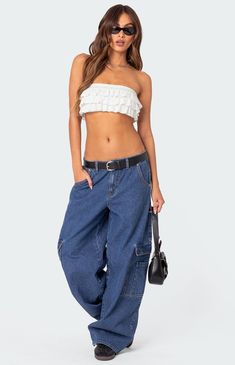 Make a bold statement with Edikted's Super Oversized Belted Boyfriend Jeans! These jeans boast a super oversized fit and feature stylish side pocket detailing for added flair. Complete with a faux leather belt included, they're crafted from washed denim fabric for a laid-back yet chic look that's perfect for any casual occasion.JeansSuper oversized fitSide pocket detailingFaux leather belt includedWashed denim fabric100% CottonModel wears size SModel height is 5'9Item care: Wash with similar color Edikted Womens Super Oversized Belted Boyfriend Jeans - Blue size Large Oversized Bottoms With Pockets For Day Out, Visionary Fashion, Faux Leather Belts, Jeans Online, Washed Denim, Side Pocket, Denim Fabric, S Models, Model Height