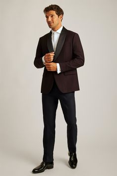 Show off in our Shawl Collar Tuxedo Jacket. Look your best in a timeless piece of formal attire with the Shawl Collar style at any wedding or formal event. Shawl Collar Tuxedo, Suits Formal, Tuxedo Pants, Tuxedo Shirts, Tuxedo Jacket, Fitted Suit, Men's Suits, Tailored Suits, Formal Attire