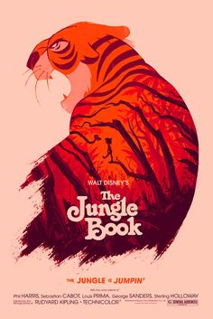 the jungle book poster with an orange tiger