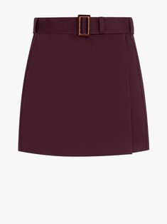 burgundy cotton high waist belted waist Classic Fitted Mini Skirt With Belt Loops, Fitted Mini Skirt With Belt Loops For Fall, Belted Skirt For Workwear In Fall, Belted Skirt For Fall Workwear, Fall Workwear Belted Skirt, Elegant Mini Skirt With Belt Loops For Work, Fitted Mini Skirt With Belt, Fitted Belted Mini Skirt, Elegant Mini Skirt With Belt Detail