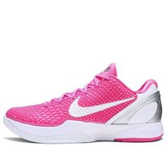 Nike Zoom Kobe 6 Protro 'Think Pink' DJ3596-600 (SNKR/Men's/Mid Top/Non-Slip/Basketball/Wear-resistant) Sporty Pink Fade-resistant Sneakers, Pink High-top Breathable Basketball Shoes, Nike Pink Basketball Shoes For Light Sports, Pink High-top Fade-resistant Basketball Shoes, High-top Fade-resistant Pink Basketball Shoes, Pink Breathable Basketball Shoes For Light Sports, Fade-resistant Pink High-top Basketball Shoes, Casual Pink Basketball Shoes For Light Sports, Pink Breathable Lace-up Basketball Shoes