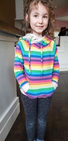 New Horizons Girls Tami Playful Multicolor Hoodie With Drawstring, Rainbow Cotton Hoodie, Multicolor Drawstring Hooded Sweatshirt, Multicolor Casual Sweatshirt With Kangaroo Pocket, Multicolor Hoodie Sweatshirt With Kangaroo Pocket, Multicolor Long Sleeve Hoodie With Drawstring, Multicolor Hoodie Sweatshirt With Drawstring, Rainbow Long-sleeve Winter Hoodie, Rainbow Long Sleeve Hoodie For Winter