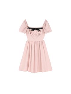 ❤Sweet Pink French Dress❤︎ French Dress, Pink French, Rose Bonbon, Square Neck Dress, Pink M, Summer Dresses For Women, Princess Dress, A Line Skirts, Square Neck