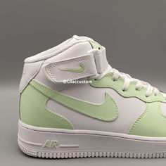 Experience the ultimate combination of style and comfort with our Nike Air Force 1 Light Green Custom. Crafted with precision and expertise, our custom design features a light green colorway that will elevate any outfit. Embrace the iconic Nike brand while feeling light on your feet. ★ Brand new with box ★ Each pair is unique and one of a kind ★ Each pair is personally handmade, painted with high quality Angelus. ★ Leather acrylic paint. Topped with a clear coat for extra protection. ★ Available Nike Brand, 12th Man, Clear Coat, Nike Air Force 1, Air Force 1, Nike Air Force, Acrylic Paint, Light Green, Air Force