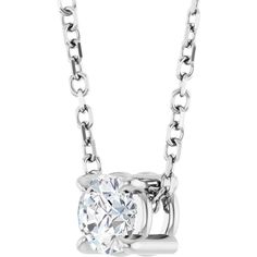 Elevate your style with our timeless Solitaire Floating Diamond Pendant Necklace. Featuring a perfect quality Lab Grown diamond, this necklace is perfect for everyday wear, special occasions, and everything in between. Add a touch of elegance to any outfit with this stunning piece, featured on a strong 1.4mm 14k gold 16-18” adjustable cable chain Elegant Necklace With Prong Setting And Lab Grown Diamonds, Elegant Necklace With Diamond Cut Lab Grown Diamonds, Elegant Necklace With Lab Grown Diamonds In Diamond White, Elegant Necklace In Diamond White With Lab Grown Diamonds, Elegant Round Cut Diamond Necklace For Everyday Luxury, Elegant Diamond White Lab-grown Diamond Necklace, Timeless Cubic Zirconia Necklace With Prong Setting, Elegant Necklace With Cubic Zirconia In Prong Setting, Elegant White Gold Diamond Necklace With Lab Grown Diamond